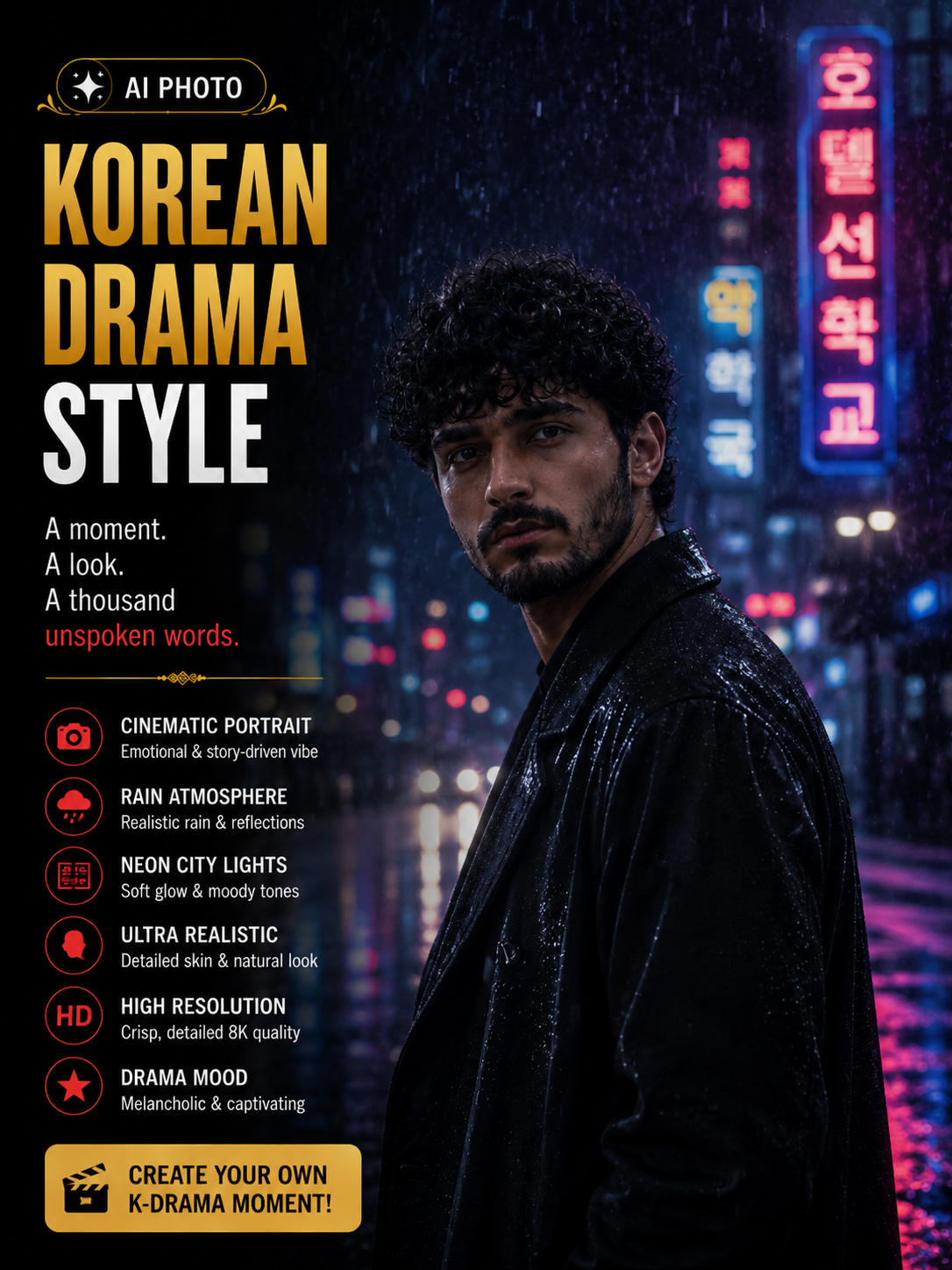 K-Drama Cinematic Rainy Night
